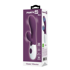 Party Up BEN Classic Vibe - Purple - Purple 20 cm Rabbit Vibrator - Mr and Mrs D's