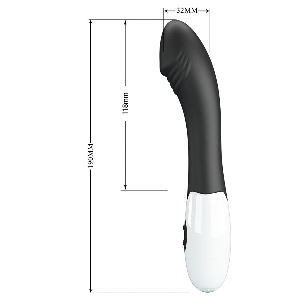 Party Up BILL Classic Vibe - Black - Black 19 cm Vibrator - Mr and Mrs D's