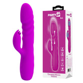 Party Up BOB Thrusting Vibe - Purple - Purple 25 cm USB Rechargeable Thrusting Rabbit Vibrator - Mr and Mrs D's