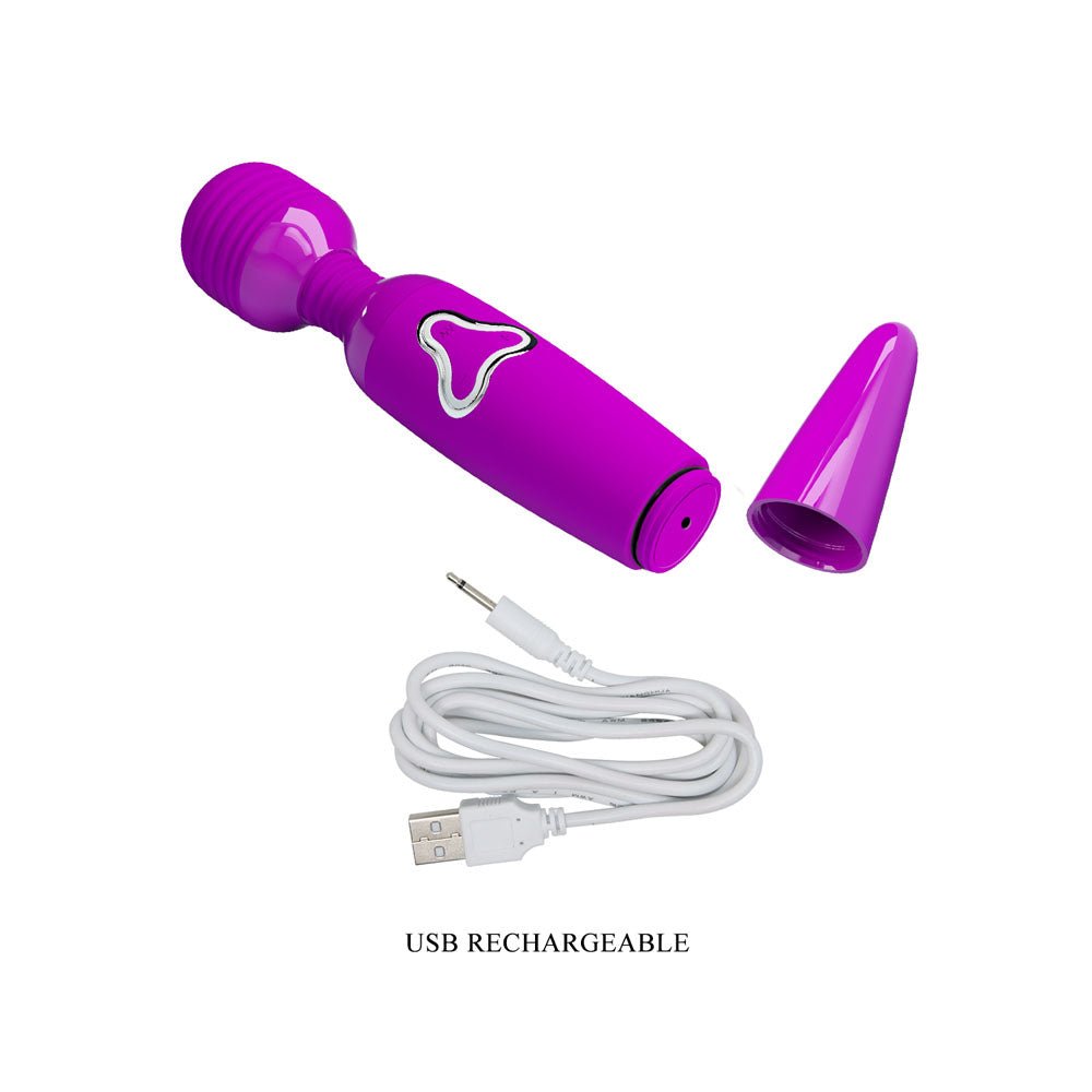 Party Up BRUCE Wand - Pink - Pink 25 cm USB Rechargeable Massage Wand - Mr and Mrs D's