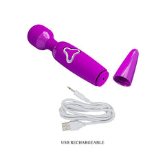 Party Up BRUCE Wand - Pink - Pink 25 cm USB Rechargeable Massage Wand - Mr and Mrs D's