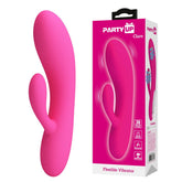 Party Up CLARE Flexible Vibe - Pink - Pink 16.9 cm USB Rechargeable Rabbit Vibrator - Mr and Mrs D's