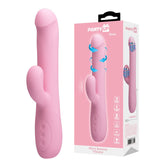 Party Up DEAN Wavy Rotation Vibe - Pink - Pink 23.8 cm USB Rechargeable Rotating Rabbit Vibrator - Mr and Mrs D's