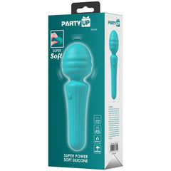 Party Up DUUNA - Teal - Teal 16.9 cm USB Rechargeable Massage Wand - Mr and Mrs D's