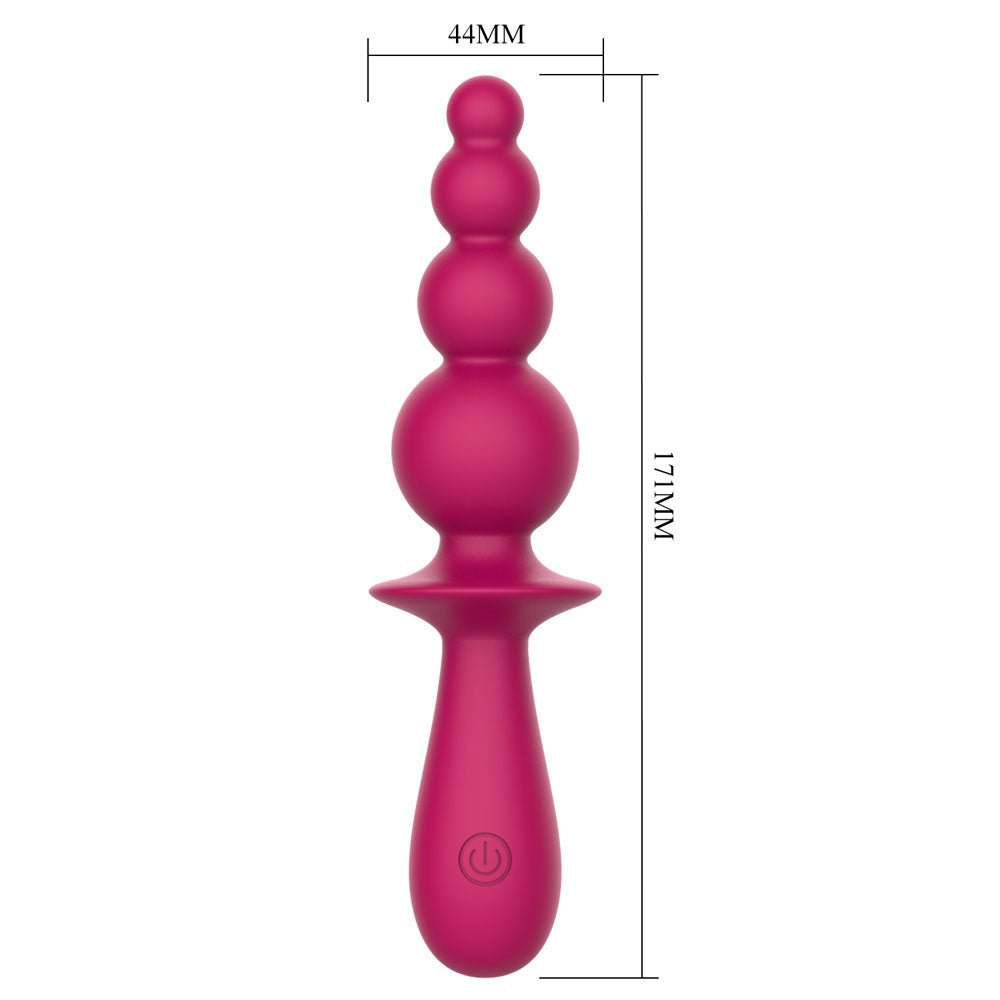 Party Up EVAJANE - Pink - Pink 17.1 cm USB Rechargeable Beaded Vibrator - Mr and Mrs D's