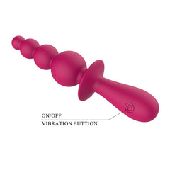 Party Up EVAJANE - Pink - Pink 17.1 cm USB Rechargeable Beaded Vibrator - Mr and Mrs D's