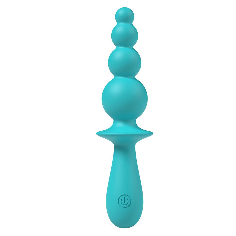 Party Up EVAJANE - Teal - Teal 17.1 cm USB Rechargeable Beaded Vibrator - Mr and Mrs D's