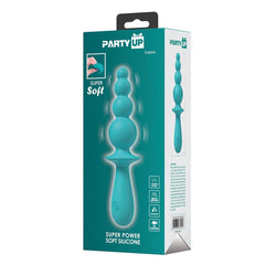 Party Up EVAJANE - Teal - Teal 17.1 cm USB Rechargeable Beaded Vibrator - Mr and Mrs D's