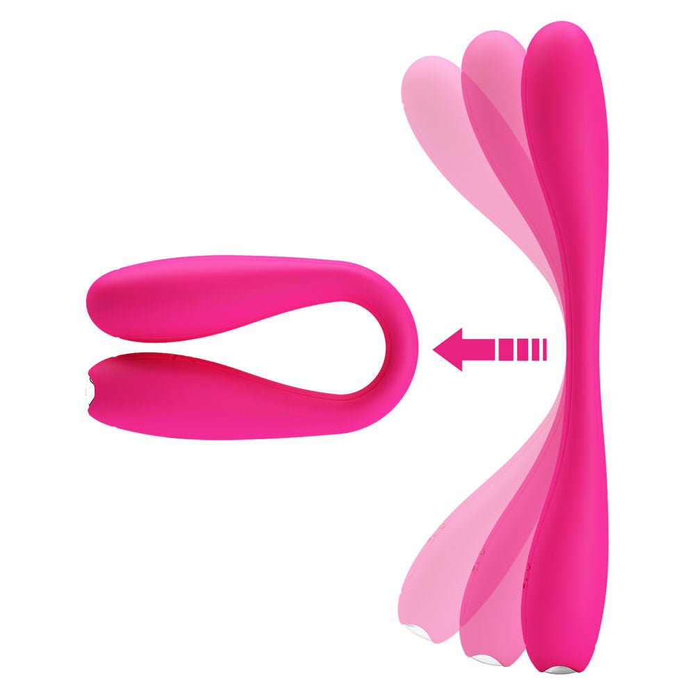 Party Up FRANK Bendable Vibe - Pink - Pink 17.1 cm Bendable Vibrator - Mr and Mrs D's