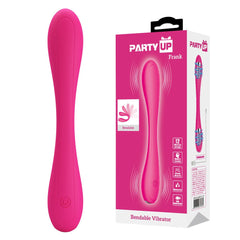 Party Up FRANK Bendable Vibe - Pink - Pink 17.1 cm Bendable Vibrator - Mr and Mrs D's
