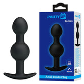 Party Up JAMES Anal Bead Plug - Black 10.4 cm Beaded Butt Plug - Mr and Mrs D's