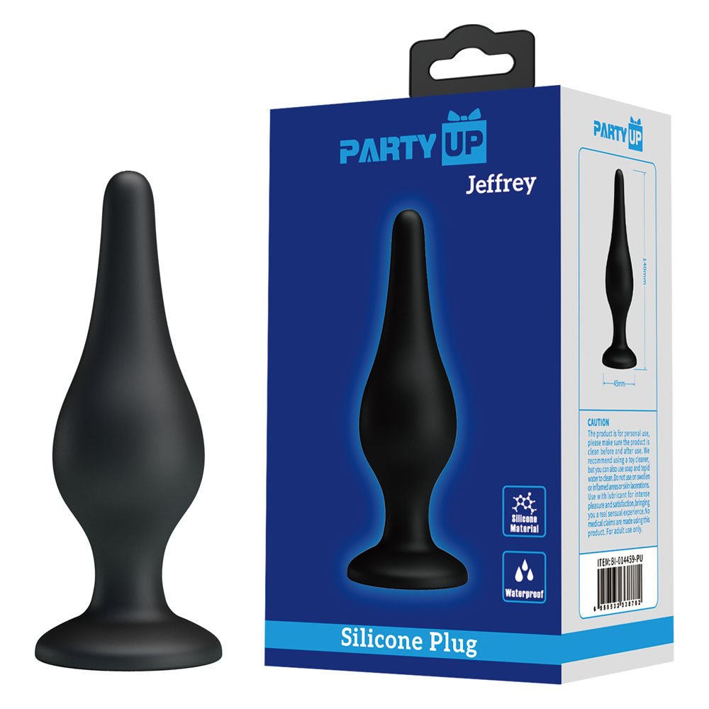 Party Up JEFFREY Butt Plug - Black 14 cm Butt Plug - Mr and Mrs D's