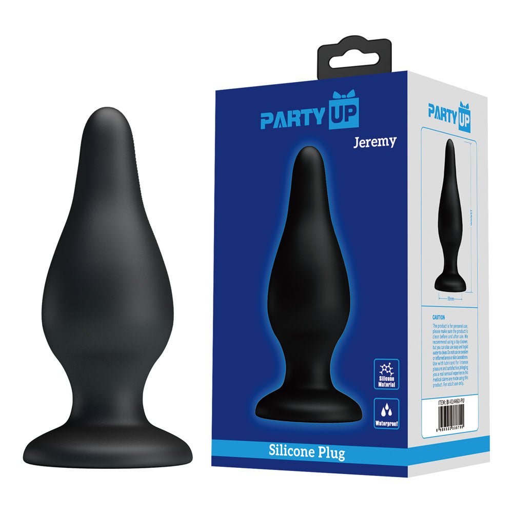 Party Up JEREMY Butt Plug - Black 15.4 cm Butt Plug - Mr and Mrs D's