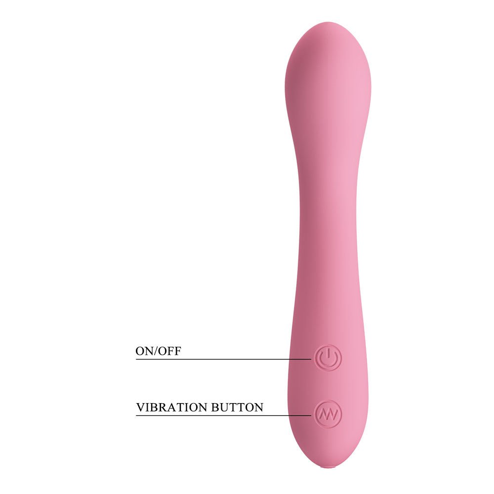 Party Up JOHN Flexible Vibe - Pink - Pink 16 cm USB Rechargeable Vibrator - Mr and Mrs D's