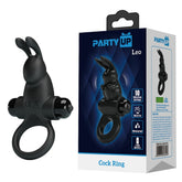 Party Up LARRY Vibrating Cock Ring - Black Vibrating Cock Ring - Mr and Mrs D's