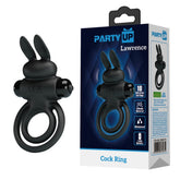 Party Up LAWRENCE Vibrating Cock Ring - Black Vibrating Cock & Balls Ring - Mr and Mrs D's