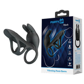 Party Up MARK Vibrating Penis Sleeve - Black USB Rechargeable Vibrating Cock Sleeve - Mr and Mrs D's