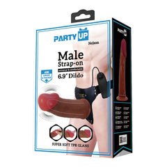 Party Up NELSON Vibrating Strap - On - Brown 17.5 cm Vibrating Hollow Strap - On - Mr and Mrs D's