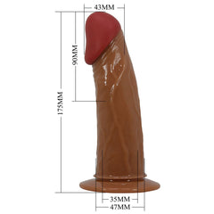 Party Up NELSON Vibrating Strap - On - Brown 17.5 cm Vibrating Hollow Strap - On - Mr and Mrs D's