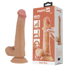 Party Up TIM Slide Skin Dong - Flesh 22 cm Flexible Dildo LP - Mr and Mrs D's