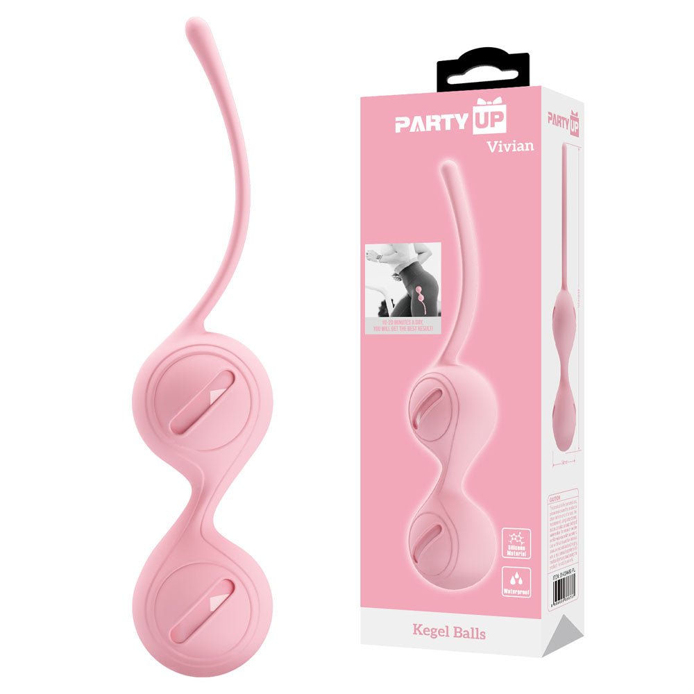 Party Up VIVIAN Kegel Balls - Pink - Pink Kegel Balls - Mr and Mrs D's