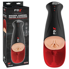 PDX Elite Fap - O - Matic Pro XL Auto Stroker Masturbator - Light - Flesh USB Rechargeable - Mr and Mrs D's