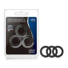 Performance VS2 Silicone Small Cock Rings in Black - Mr and Mrs D's