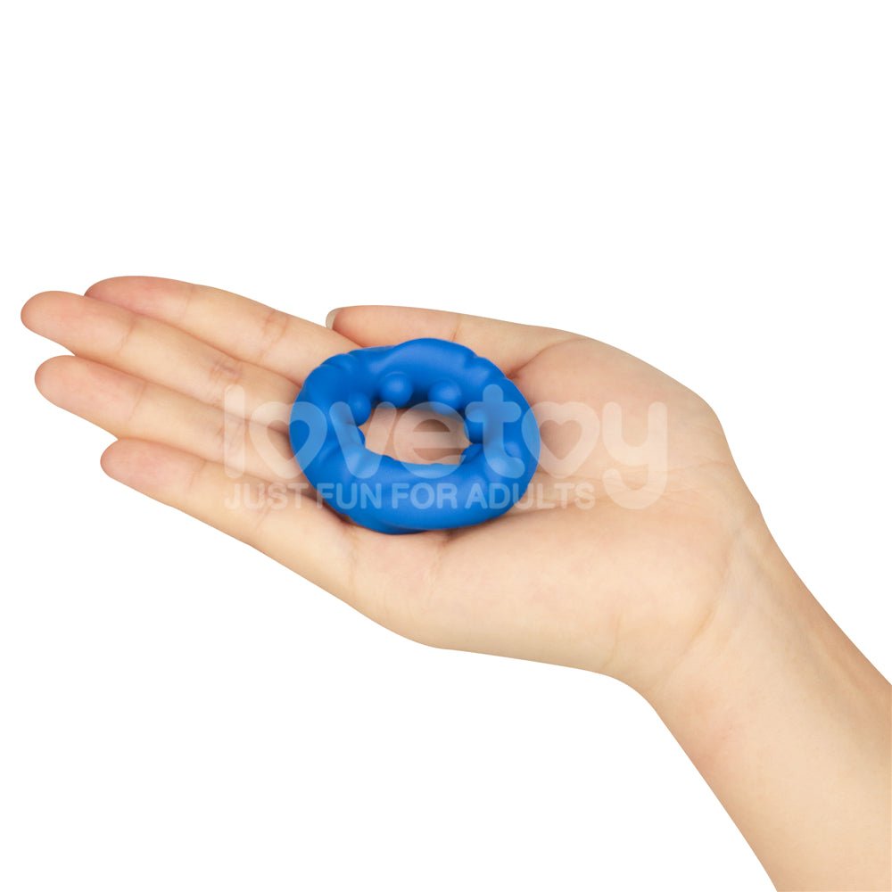 Pinnacle Pro Ridge Bump Stretcher - Blue Cock Ring - COCK RINGS - Mr and Mrs D's