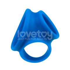 Pinnacle Pro Trio Grip Enhancer - Blue Cock & Balls Ring - COCK RINGS - Mr and Mrs D's