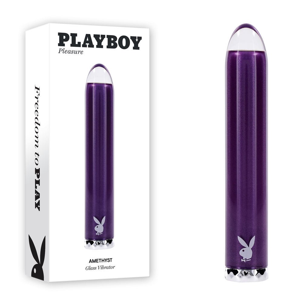 Playboy Pleasure AMETHYST Glass Vibrator - Mr and Mrs D's