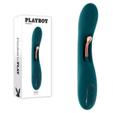 Playboy Pleasure AURELIE - Green 22.7 cm USB Rechargeable Vibrator with Internal Flicker - Mr and Mrs D's