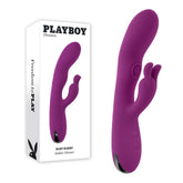 Playboy Pleasure BUSY BUNNY - Purple 22.6 cm USB Rechargeable Rabbit Vibrator with Tapping Shaft - Mr and Mrs D's