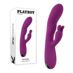 Playboy Pleasure BUSY BUNNY - Purple 22.6 cm USB Rechargeable Rabbit Vibrator with Tapping Shaft - Mr and Mrs D's