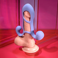Playboy Pleasure FANTASY CAGE - Purple USB Rechargeable Vibrating Penis Sleeve - SLEEVES - Mr and Mrs D's