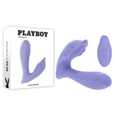 Playboy Pleasure LILAC FANTASY - Purple 13.5 cm USB Rechargeable Tapping Vibrator with Remote - Mr and Mrs D's