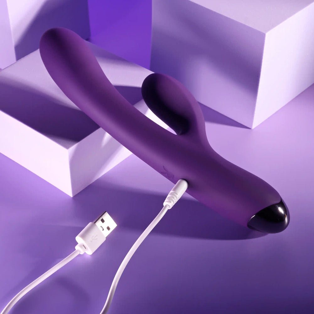 Playboy Pleasure NEW CRUSH - Purple 20.6 cm USB Rechargeable Rabbit Vibrator - VIBRATORS - Mr and Mrs D's