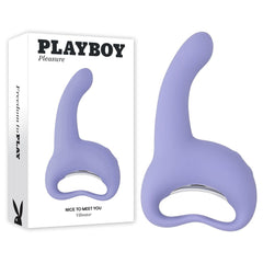 Playboy Pleasure NICE TO MEET YOU - Purple 19.5 cm USB Rechargeable Vibrator - Mr and Mrs D's