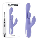 Playboy Pleasure NUBBIN RUBBIN - Purple 24.1 cm USB Rechargeable Thrusting Rabbit Vibrator - VIBRATORS - Mr and Mrs D's