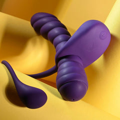 Playboy Pleasure TWISTED PLAYGROUND - Purple USB Rechargeable Vibrator and Cock Ring Kit - KITS - Mr and Mrs D's