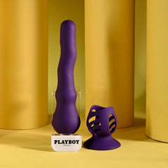 Playboy Pleasure WIGGLE IT Wiggling Vibrator - Purple 23.9 cm USB Rechargeable - VIBRATORS - Mr and Mrs D's