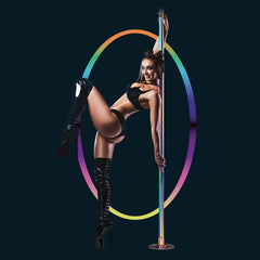 Power Pole Pro - Rainbow Chrome Dance Pole Kit - SWINGS - Mr and Mrs D's