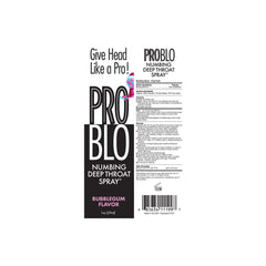 ProBlo Deep Throat Spray - Bubblegum - Bubblegum Flavoured Deep Throat Spray - 30 ml - NOVELTIES - Mr and Mrs D's