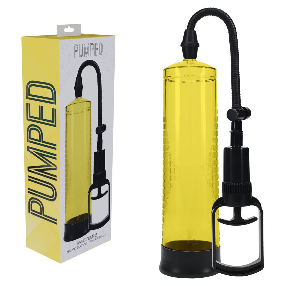 PUMPED Basic Pump 2 - Yellow - Yellow Penis Pump - PUMPS - Mr and Mrs D's