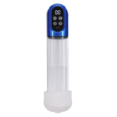 PUMPED Engage Automatic Penis Pump - Blue - Metallic Blue USB Rechargeable - Mr and Mrs D's