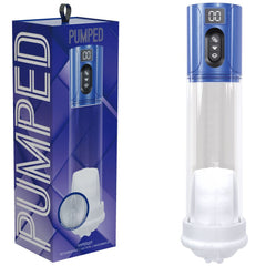 PUMPED HyperLift - Auto Penis Pump - Blue Metallic Blue/Clear USB Rechargeable - Mr and Mrs D's