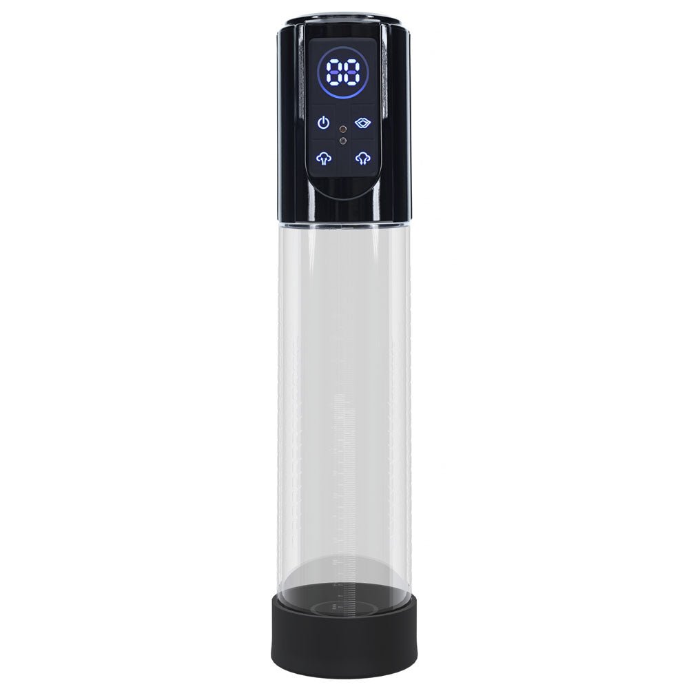 PUMPED MegaLift Automatic Penis Pump - Black - Black/Clear USB Rechargeable - Mr and Mrs D's