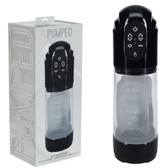 PUMPED TechnoThrust Auto Masturbator - Black/Clear USB Rechargeable - Mr and Mrs D's