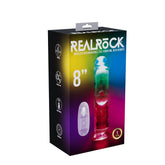 REALROCK 8'' Clear Wireless LED Vibrating Dong – USB Rechargeable 22cm with Remote - Mr and Mrs D's