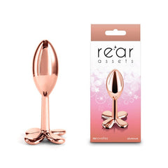 Rear Assets Clover Butt Plug - Rose Gold - Mr and Mrs D's