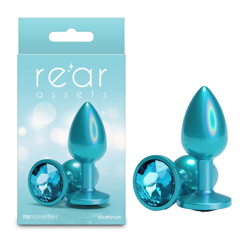 Rear Assets Iridescent Small Butt Plug - Iridescent Teal 7.1 cm - ANAL TOYS - Mr and Mrs D's